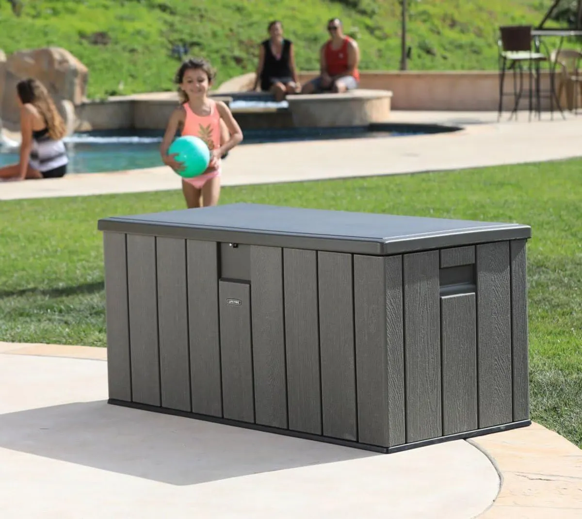 Plastic Wood Grain Textured Storage Box Desert - Image 2