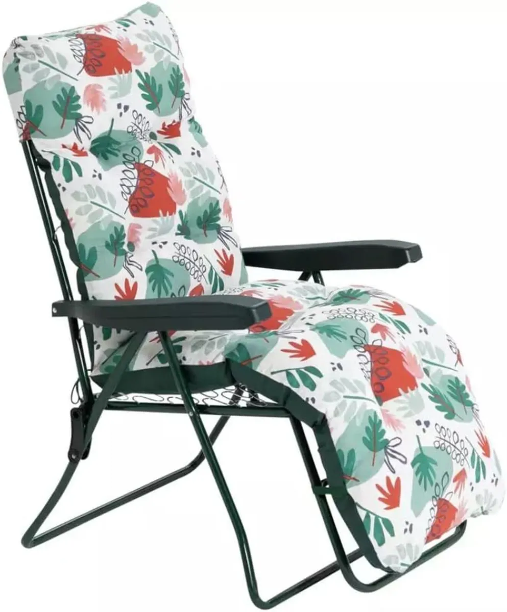 Sainsburys Padded Reclining Sun Lounger Cushioned - Image 1