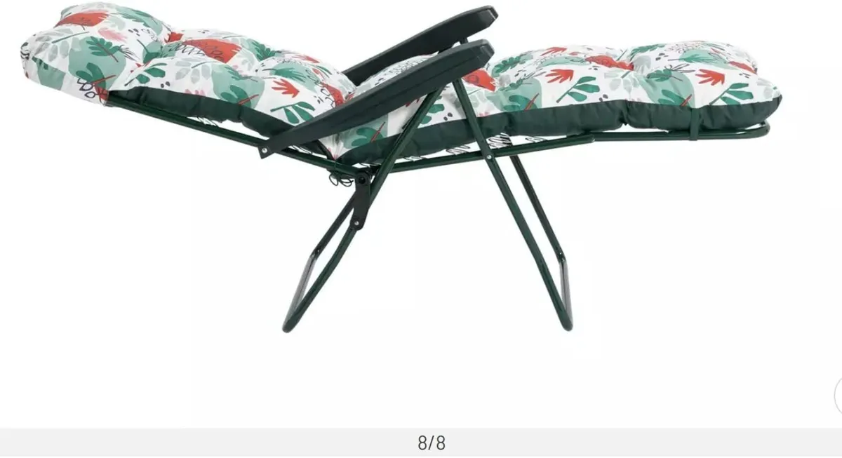 Sainsburys Padded Reclining Sun Lounger Cushioned - Image 2