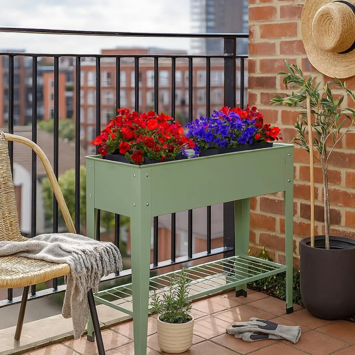 Elevated Raised Garden Beds with Legs Storage - Image 2