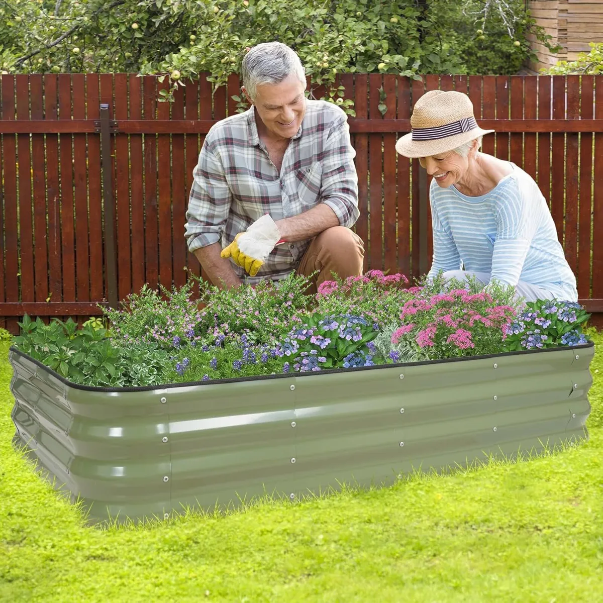 Adjustable Raised Garden Bed 150 x 90 30cm Metal - Image 2