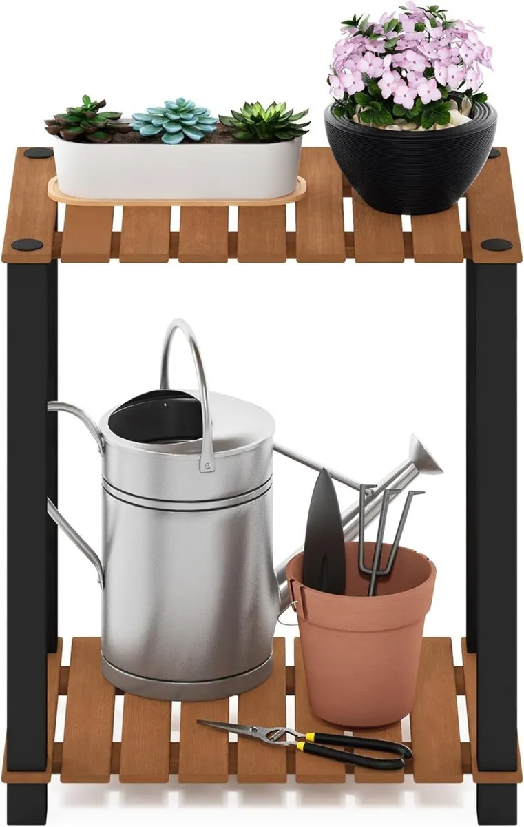 TURN-N-TUBE Plant Stand Indoor Outdoor 2-Tier - Image 4