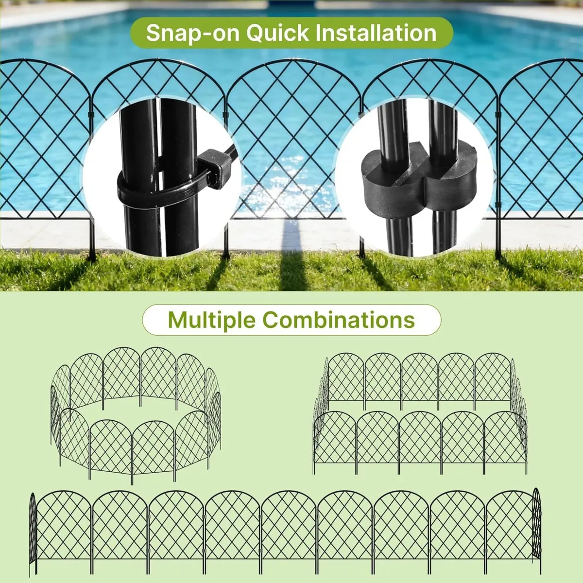 Decorative Garden Fence 61cm H x 33cm W (25 - Image 4