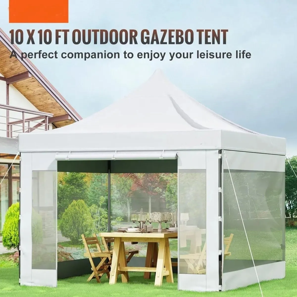 10×10 Gazebo Pop-Up Side Panel Outdoor Cover - Image 4