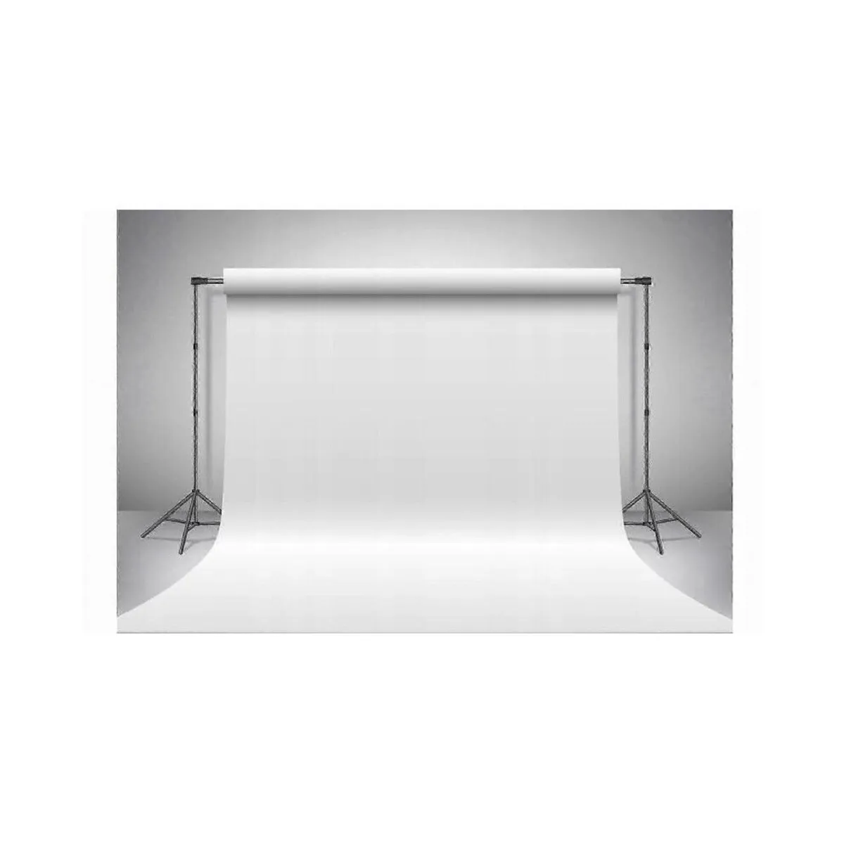 White Vinyl photography background 9' x 20' - Image 1
