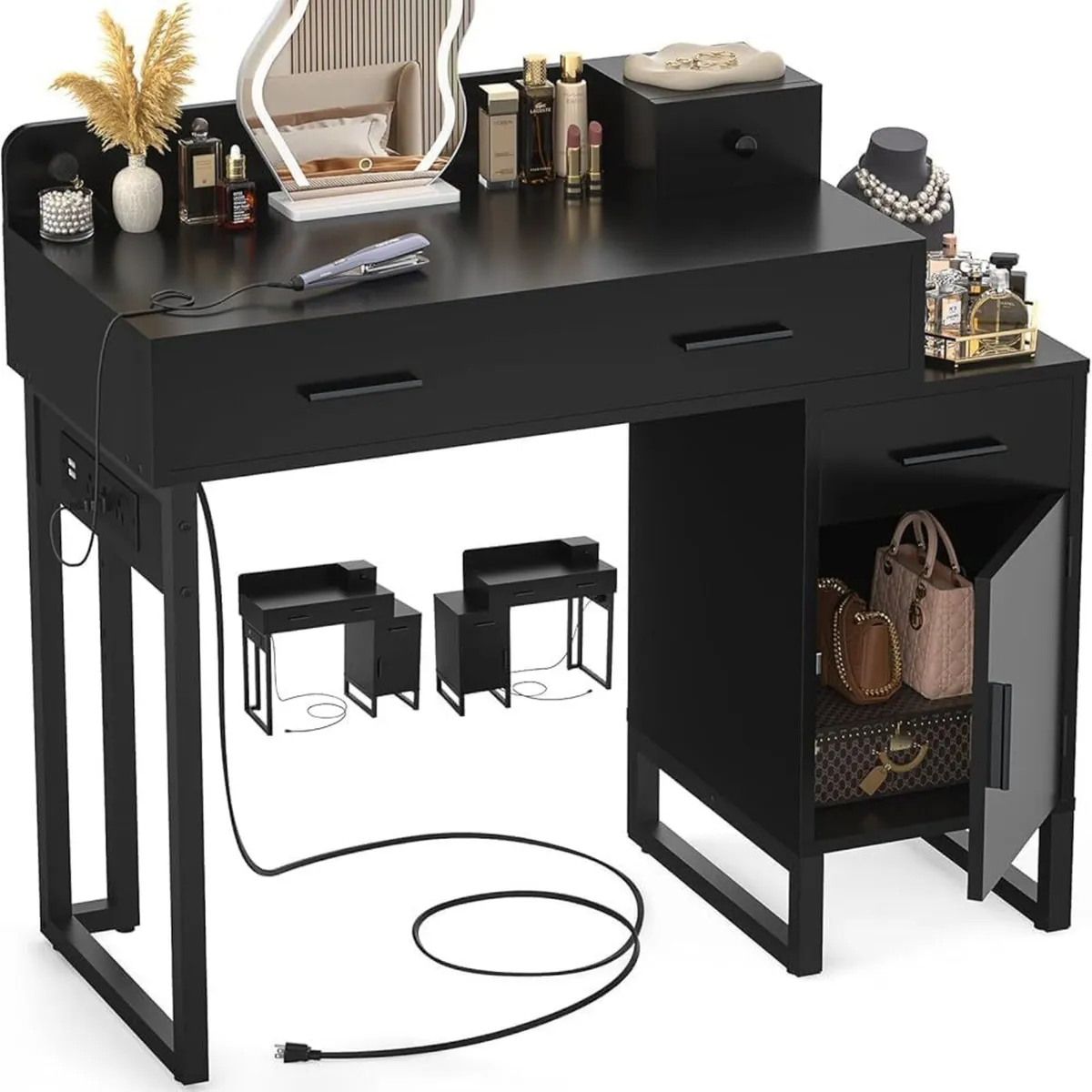 Dressing Table Vanity Desk with 4 Storage Drawers - Image 1