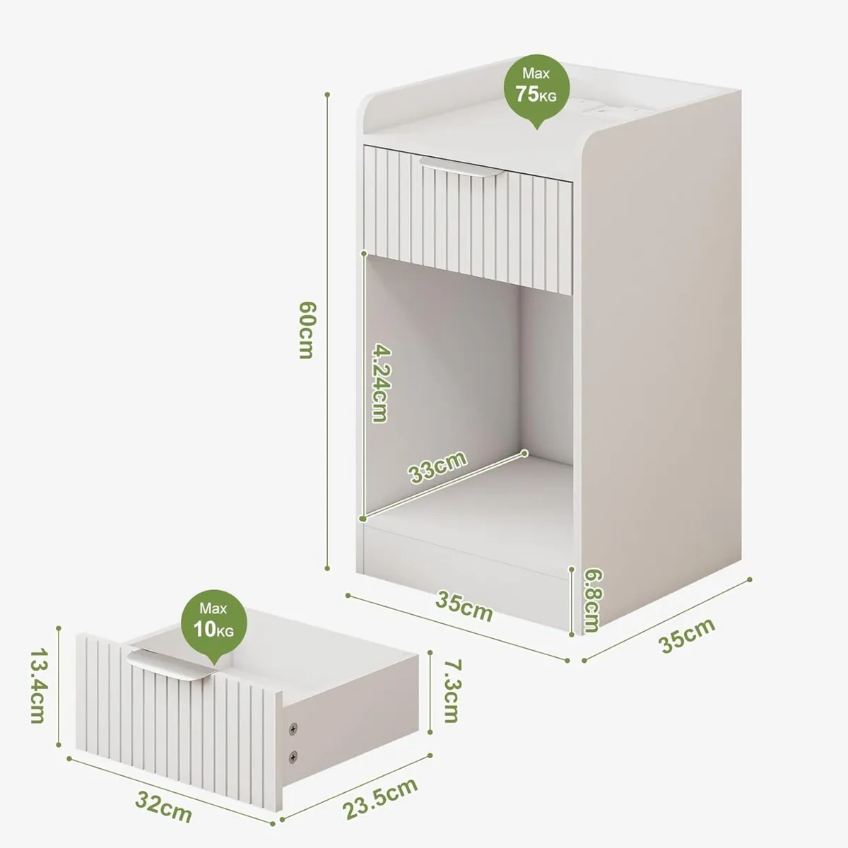 Nightstand with Charging Station and NFC Lock - Image 2