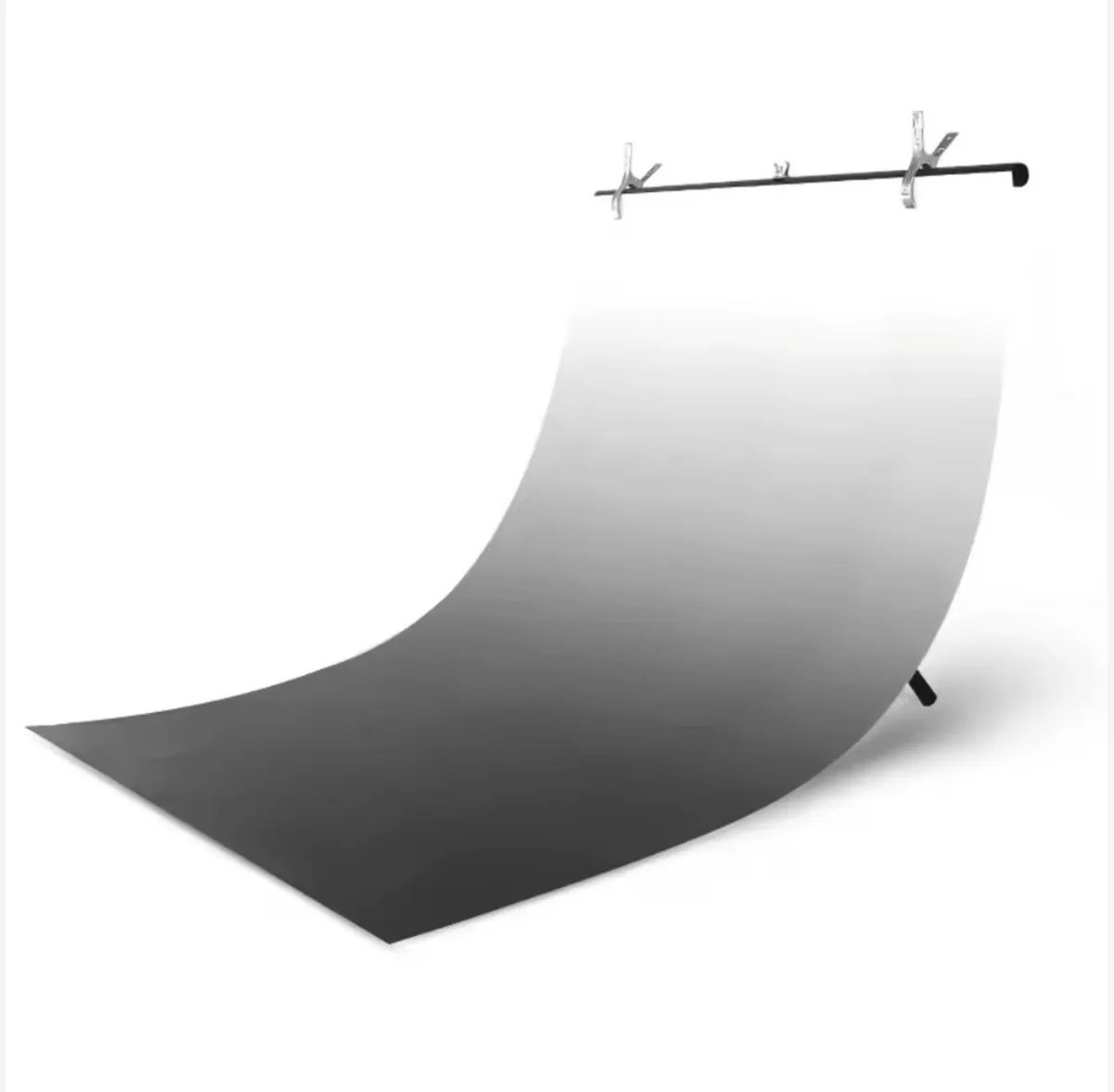 Black to white graduated vinyl photo background - Image 1