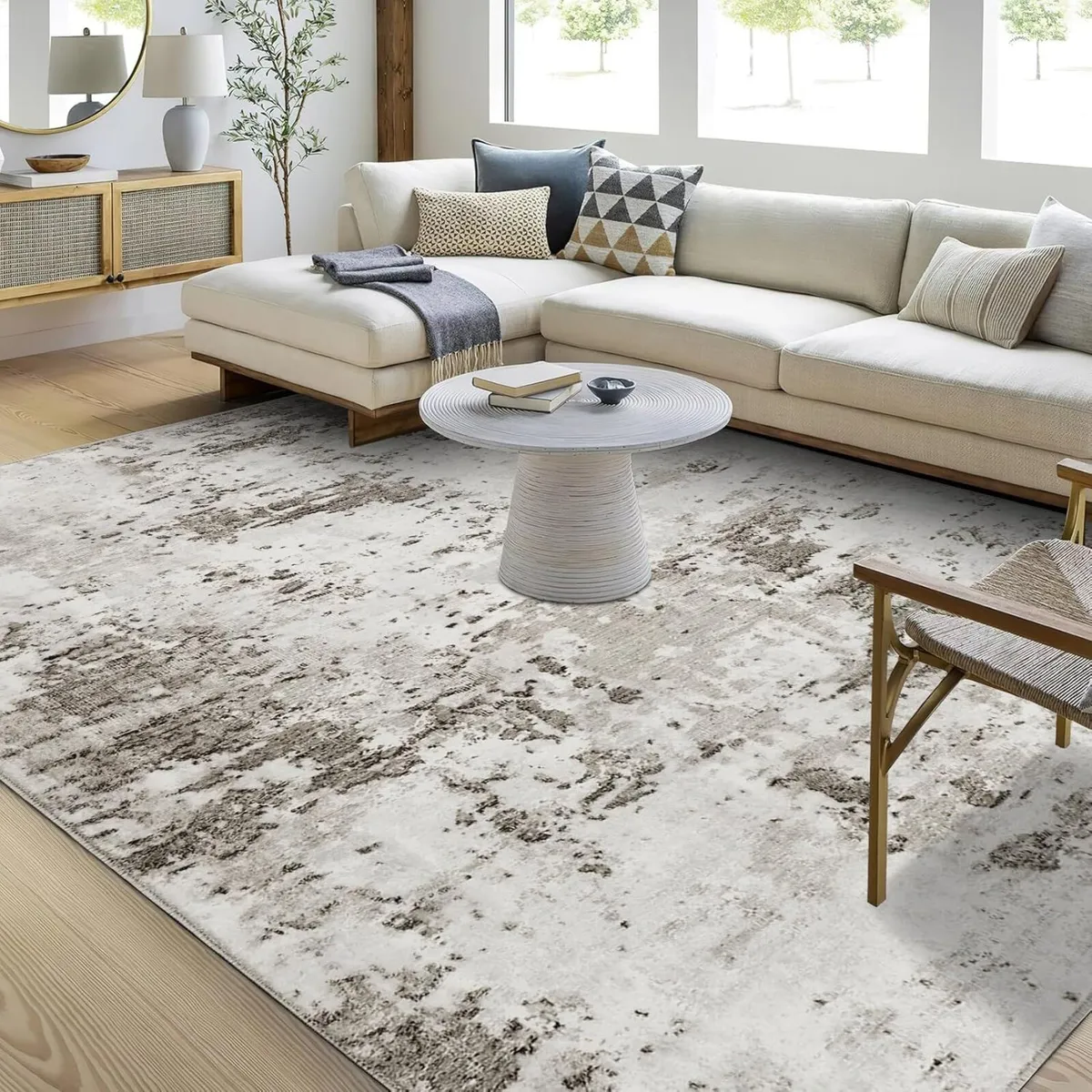 Modern Abstract Rugs 160x230cm Large Washable - Image 2