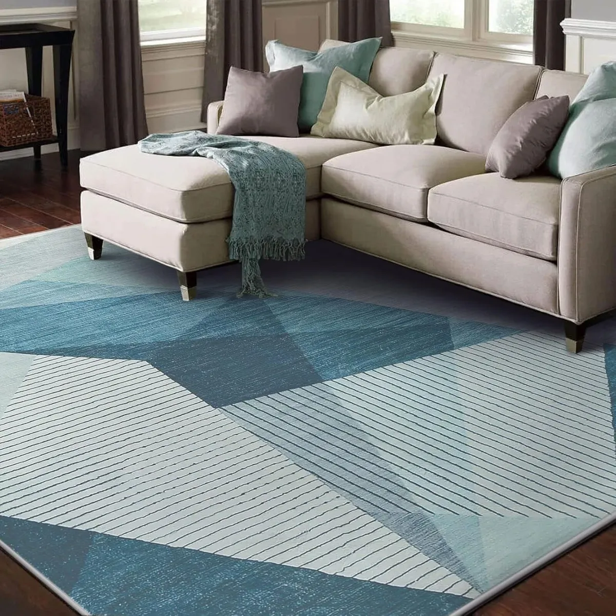 Area Rugs Modern Abstract Geometric Living Room - Image 2