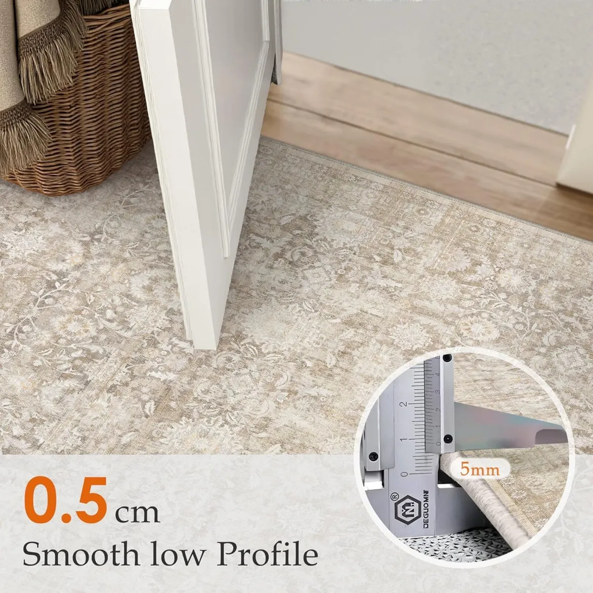 Beige Living Room Area Rug 240x300 cm Machine - Image 3