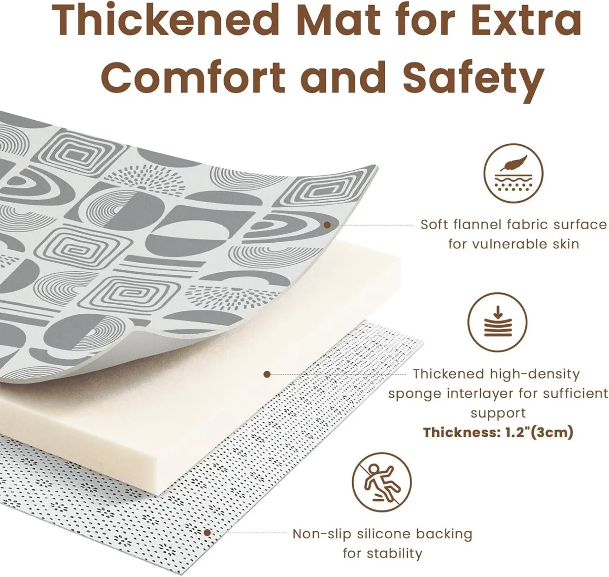 Baby Play Mat for Crawling and 150 x 180cm 3cm - Image 3