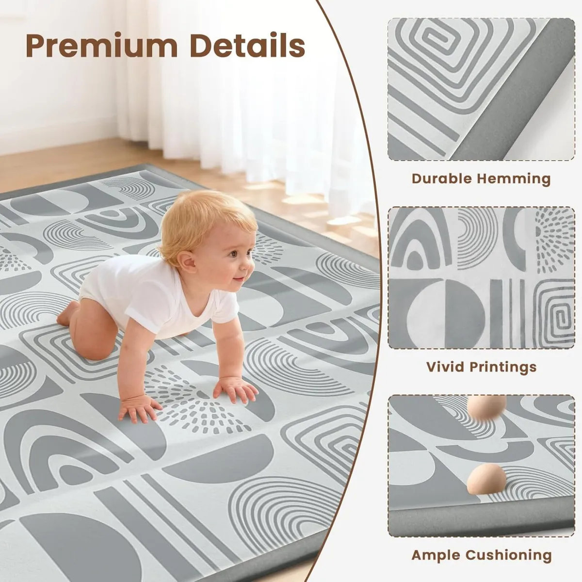 Baby Play Mat for Crawling and 150 x 180cm 3cm - Image 4