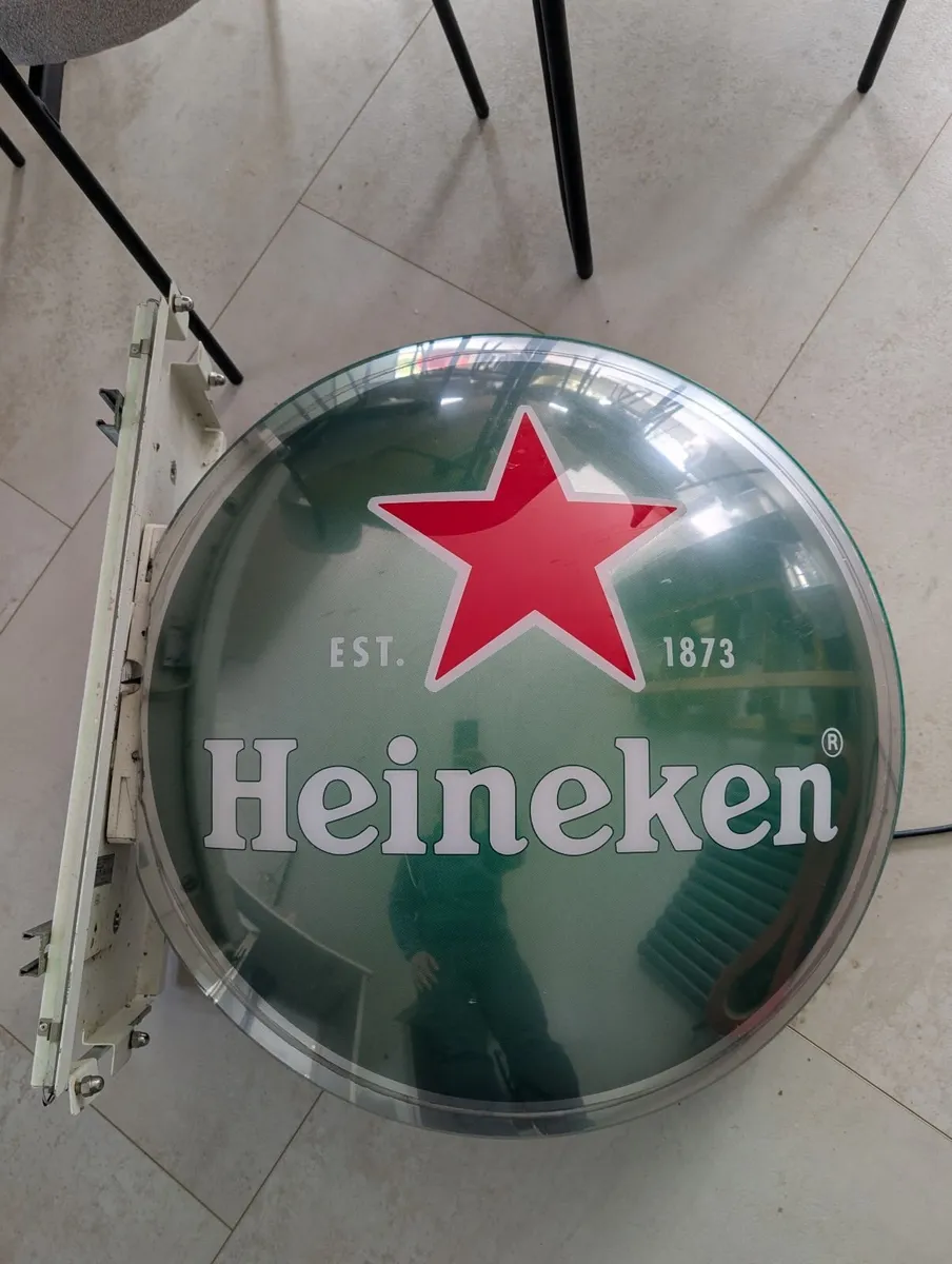 Heineken double sided light sign - Image 1