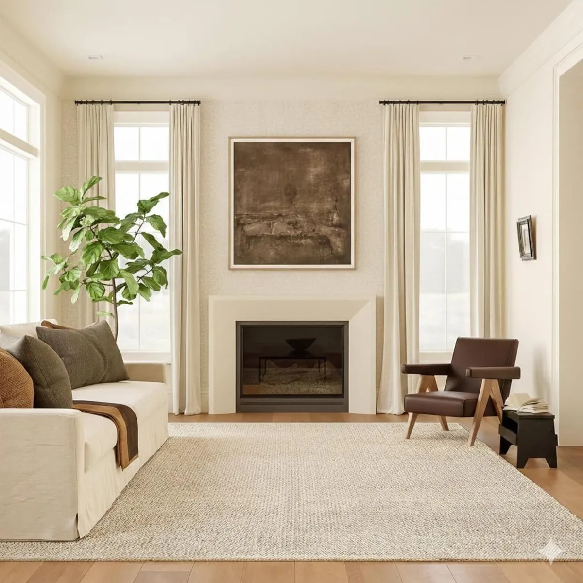 Handwoven Jute Cotton Rug Natural Farmhouse for - Image 2