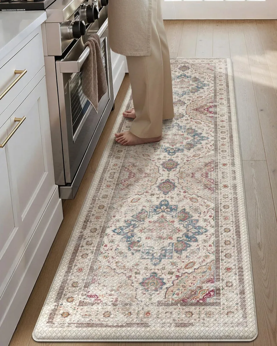 Kitchen Floor Mats Anti Fatigue Cushioned Boho - Image 1