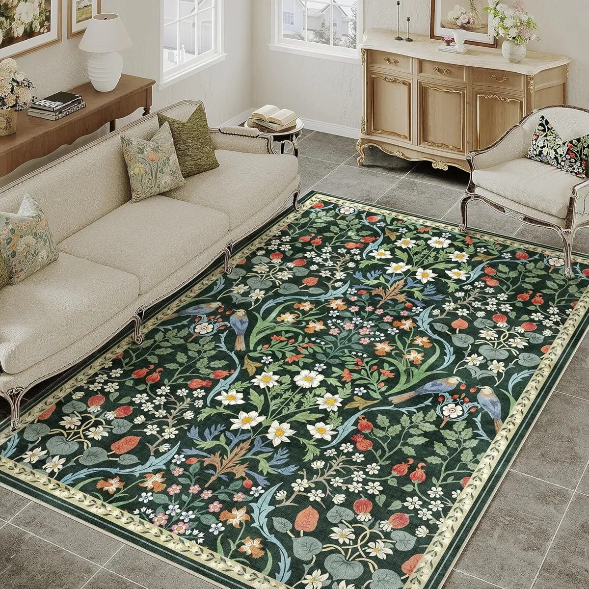 Washable Rug for Living Room 160x230cm Non Slip - Image 1