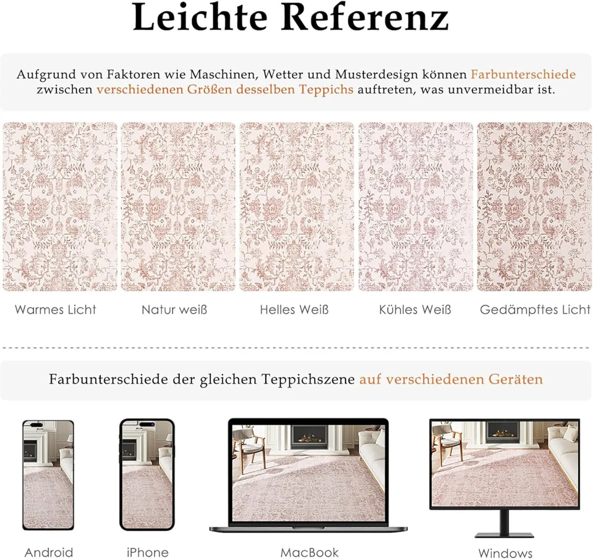 Vintage Pink Rugs Living Room Washable Non Slip - Image 2