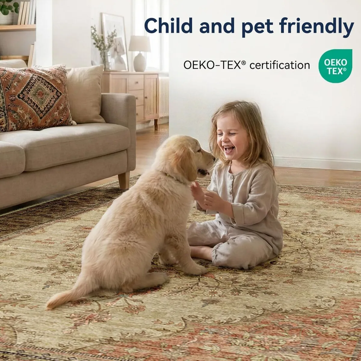 Machine Washable Rug 150x210 cm Short Pile - Image 2