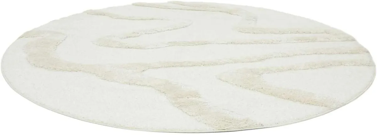 Ginori Rug Shaggy/Handloom Ø 5′3″ ft (Ø 160 cm) - Image 3