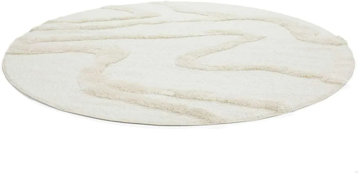 Ginori Rug Shaggy/Handloom Ø 5′3″ ft (Ø 160 cm) - Image 2
