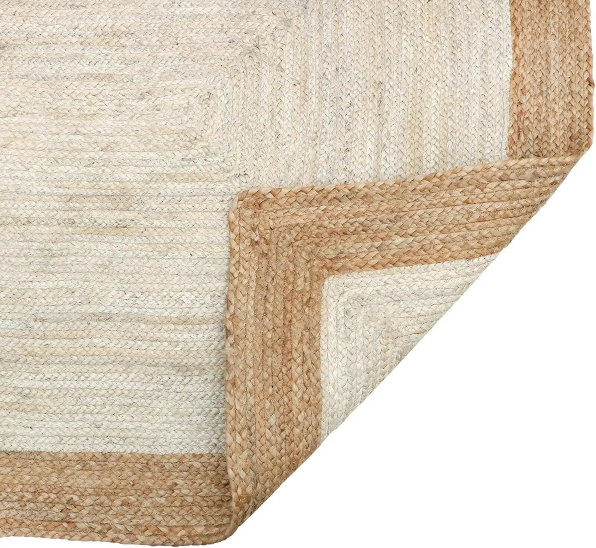 Jute Braided Rectangular Rug - Natural Fiber - Image 4