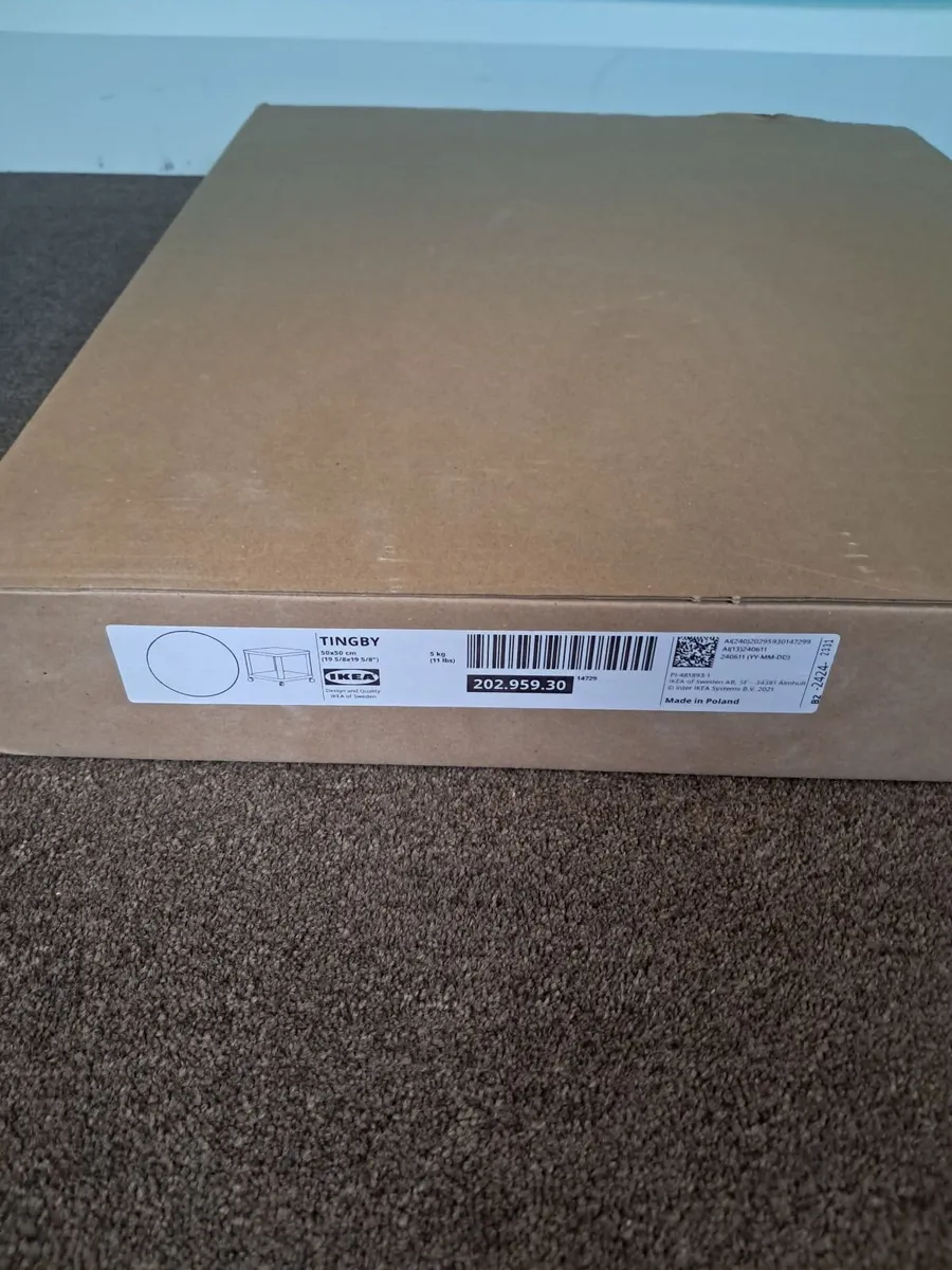 Tingby Ikea side table on castors - Image 1