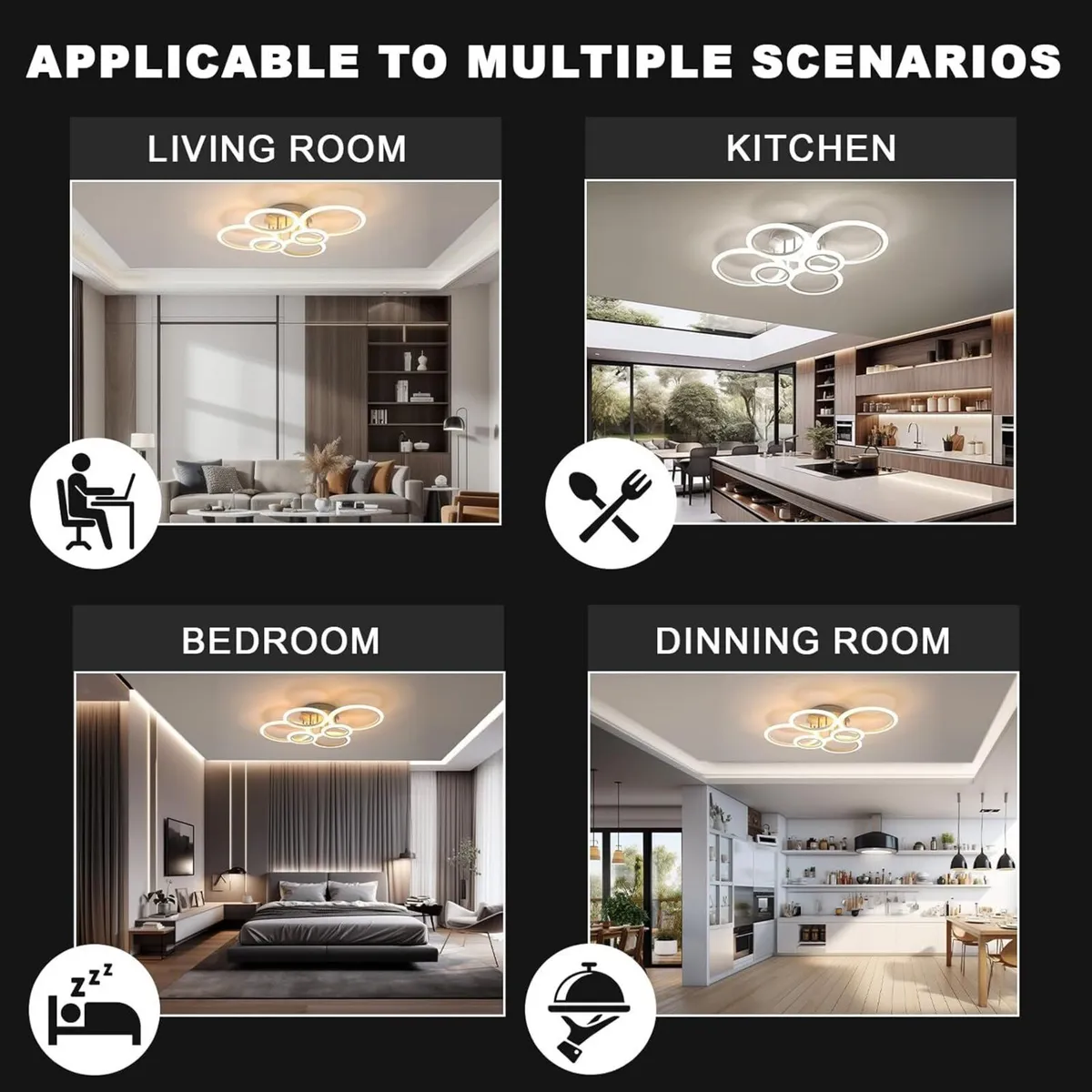 Ceiling Lights Living Room 72W 80cm LED Aryli - Image 2