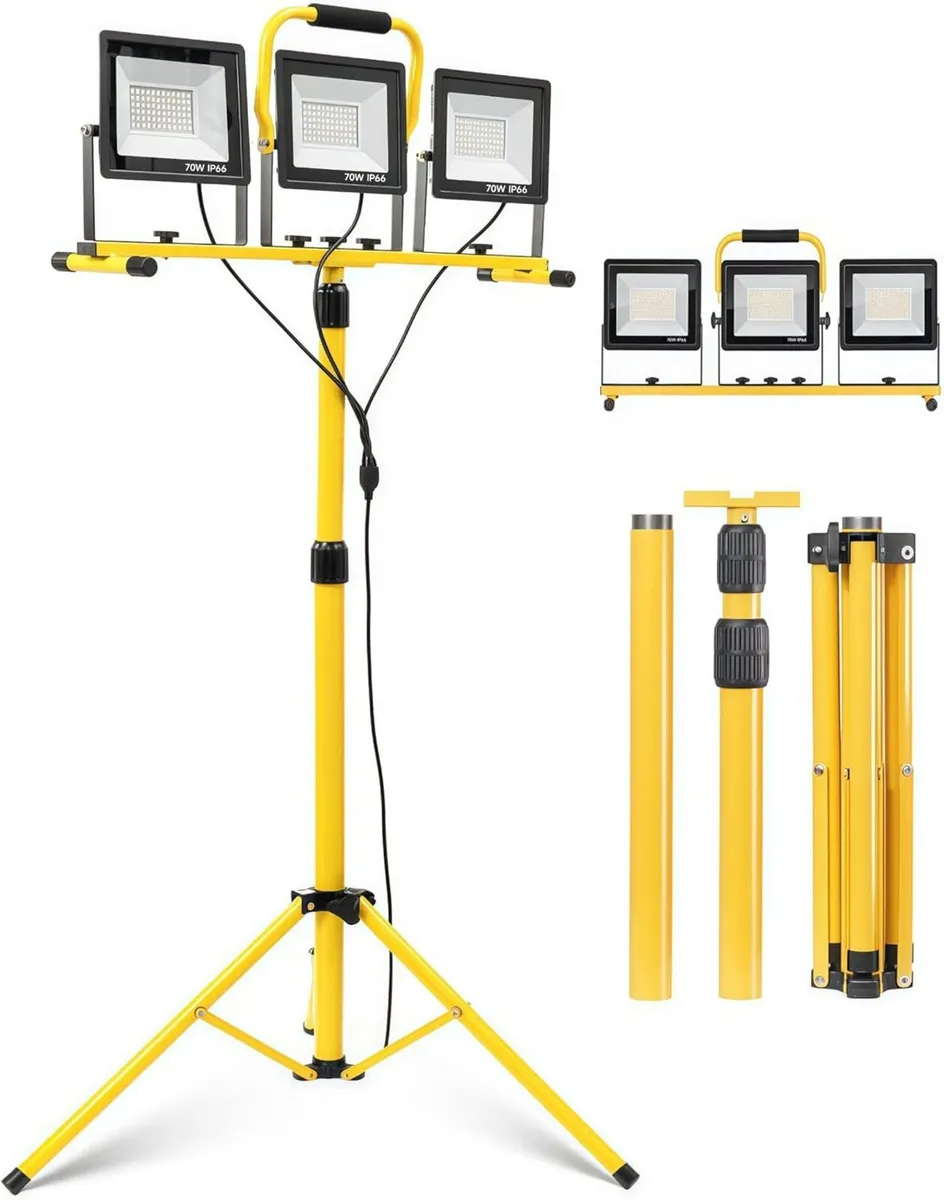 210W Work Light with Stand 20000LM 3 Head - Image 1