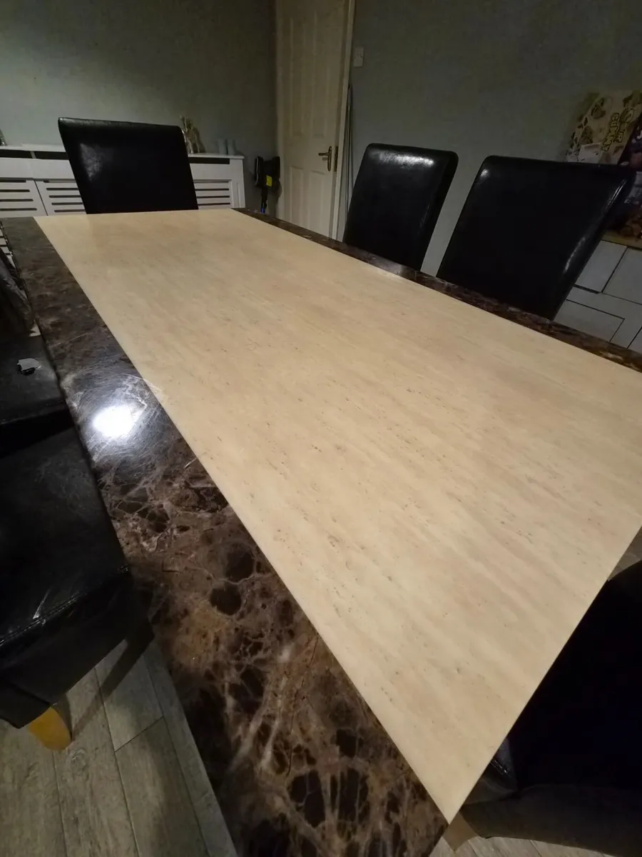 Marble dining table and chairs - Image 4