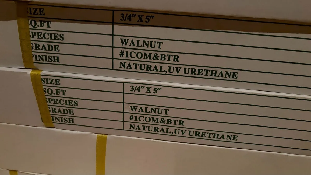 Solid Walnut Wood Floor 31m2 - Image 1