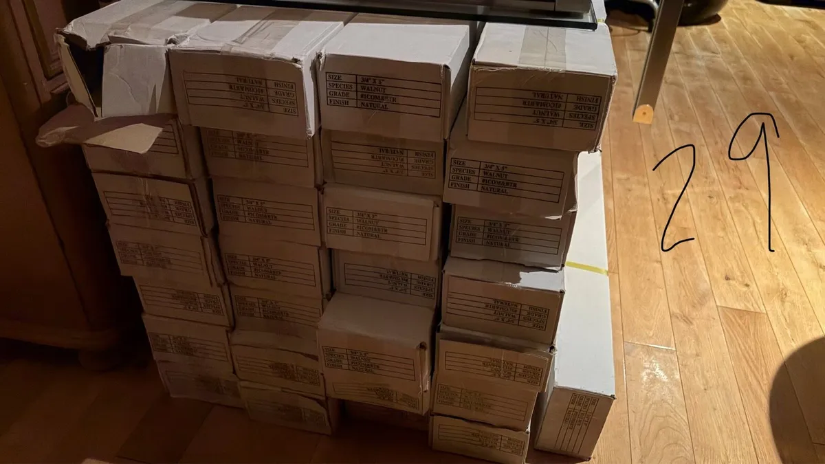 Solid Walnut Wood Floor 31m2 - Image 2