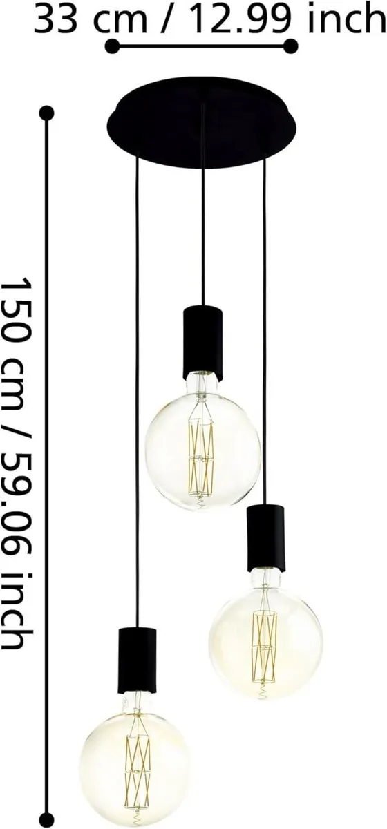 Pendant Lighting Pozueta 3 Bulbs Ceiling Light - Image 3