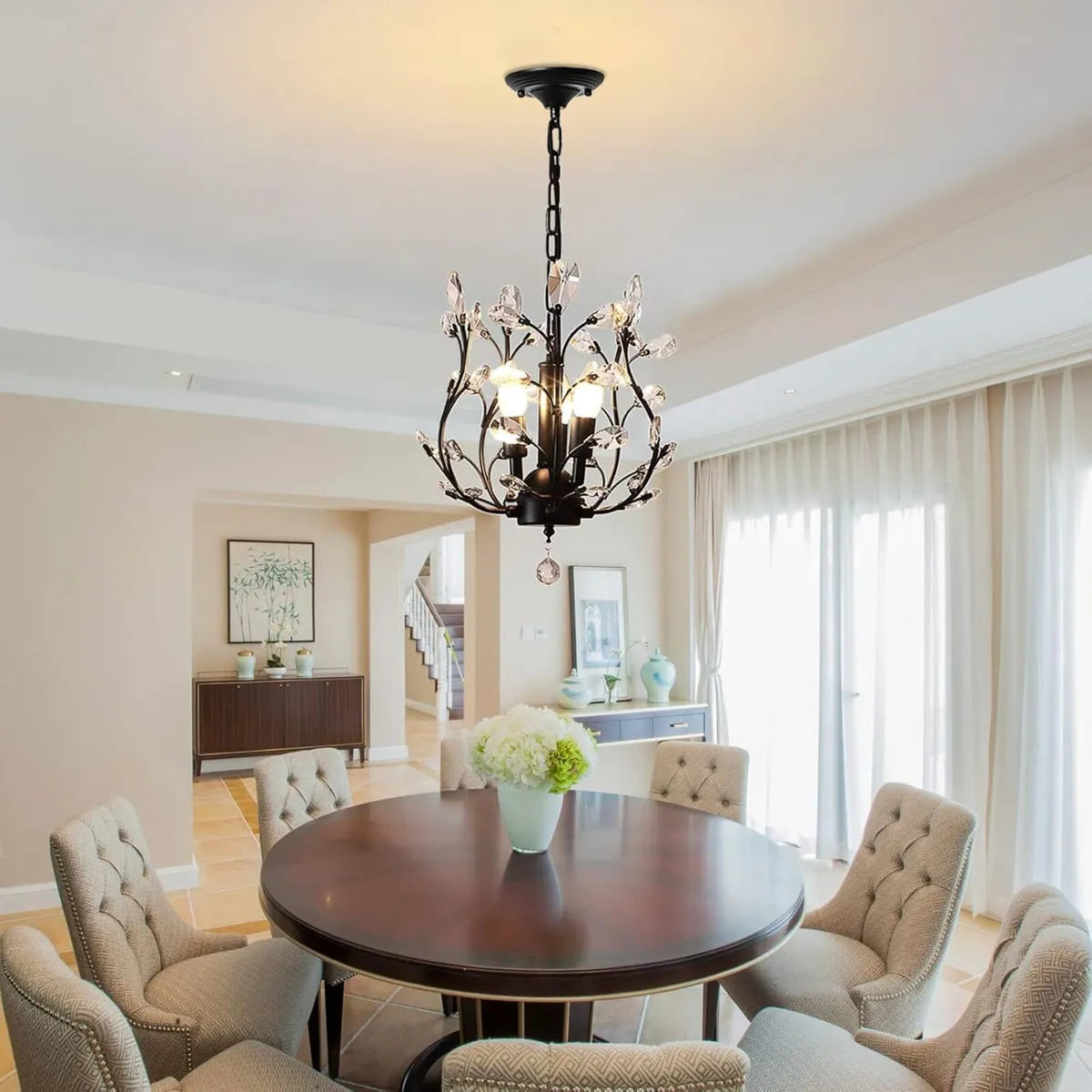 Vintage K9 Clear Crystal Chandeliers Ceiling - Image 2