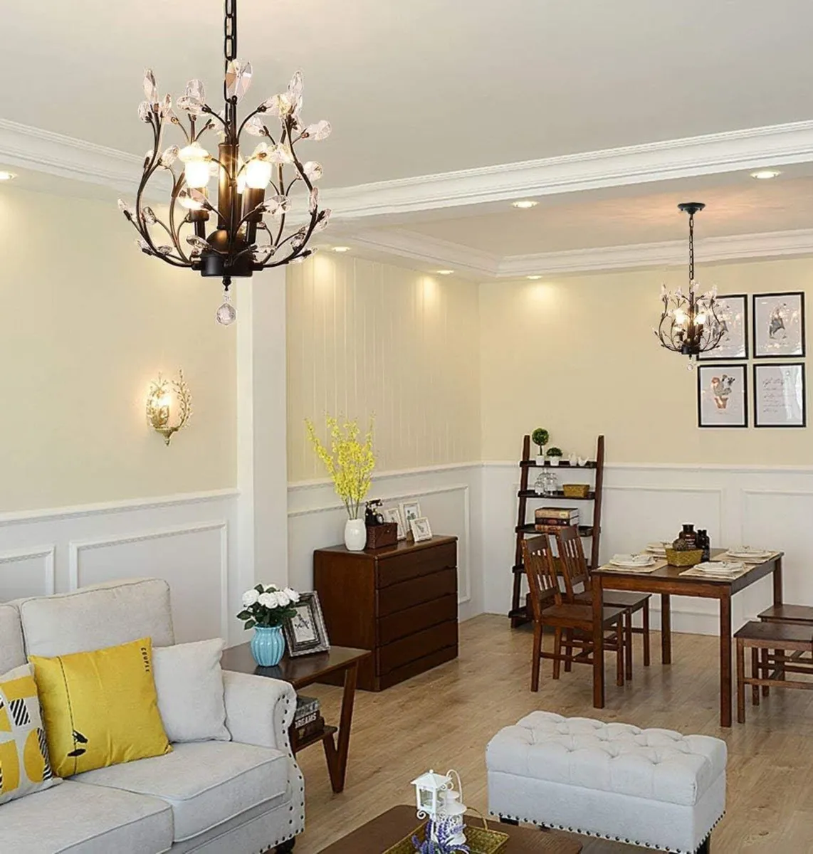 Vintage K9 Clear Crystal Chandeliers Ceiling - Image 4