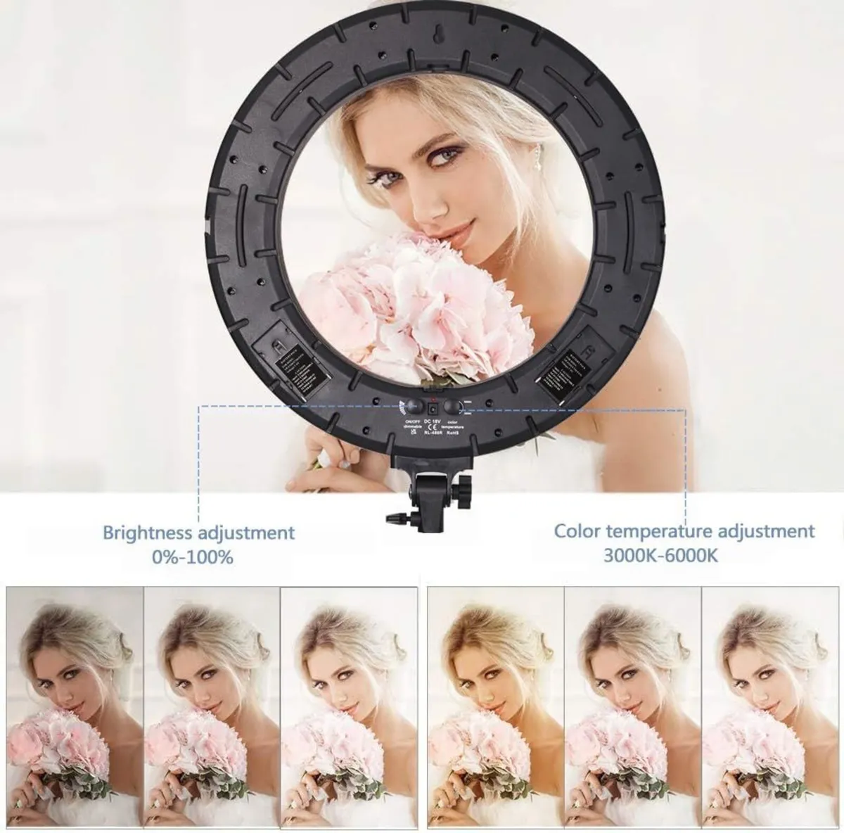 18 60WLED Ring Light Beauty Lighting Eyebrow - Image 3