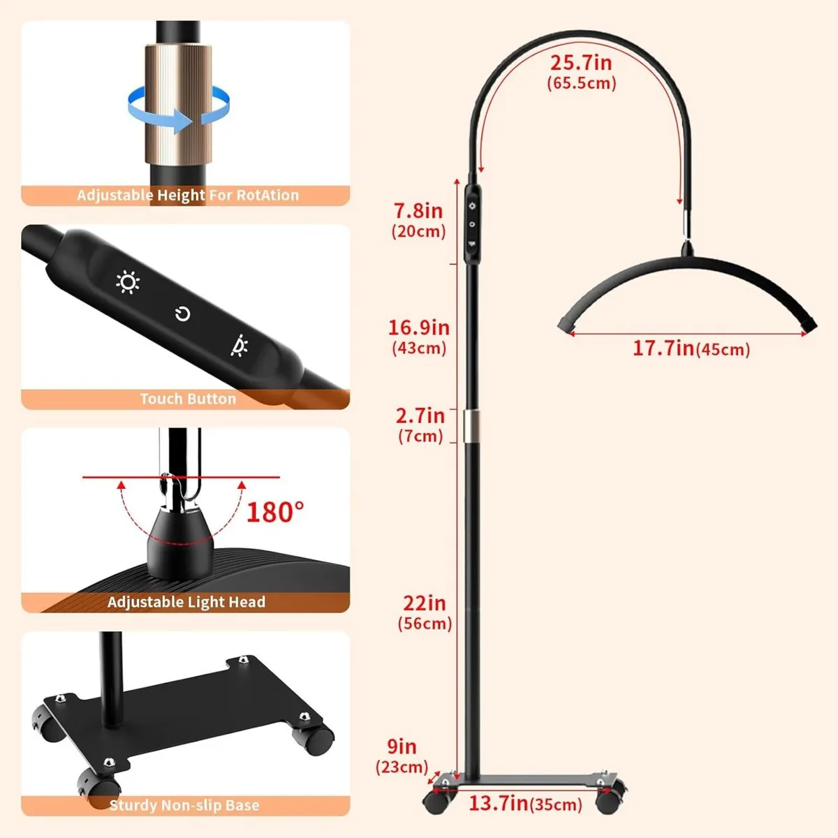 Half Moon Lamp for Eyelash Extensions - Adjustable - Image 3