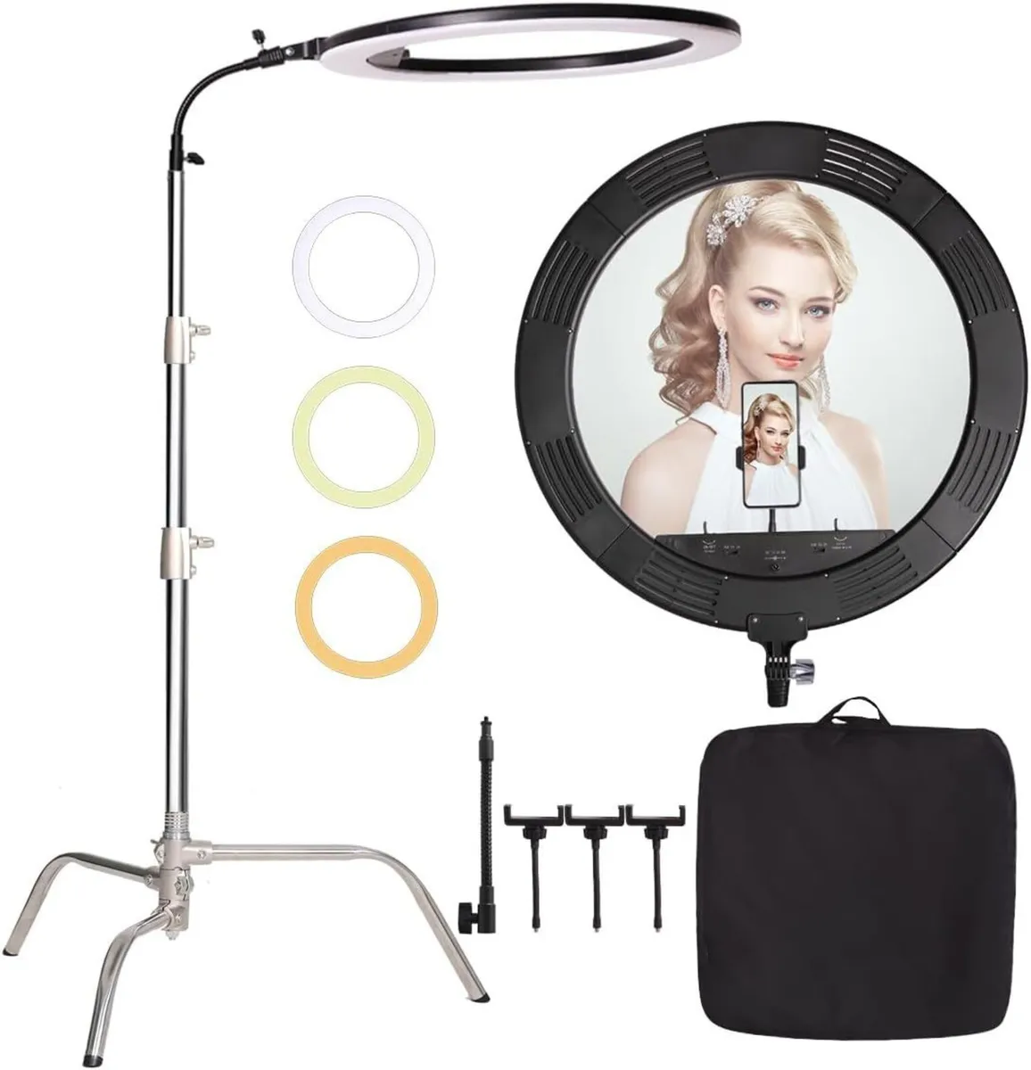 25inch 75W LED Ring Light 3000K-6600K Dimmable - Image 1