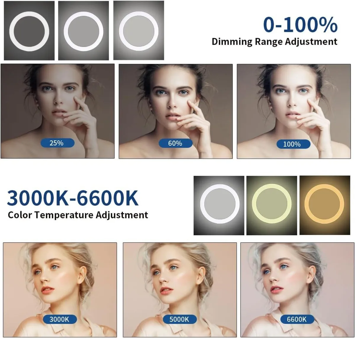 25inch Large Ring Light with Retractable Stand - Image 2