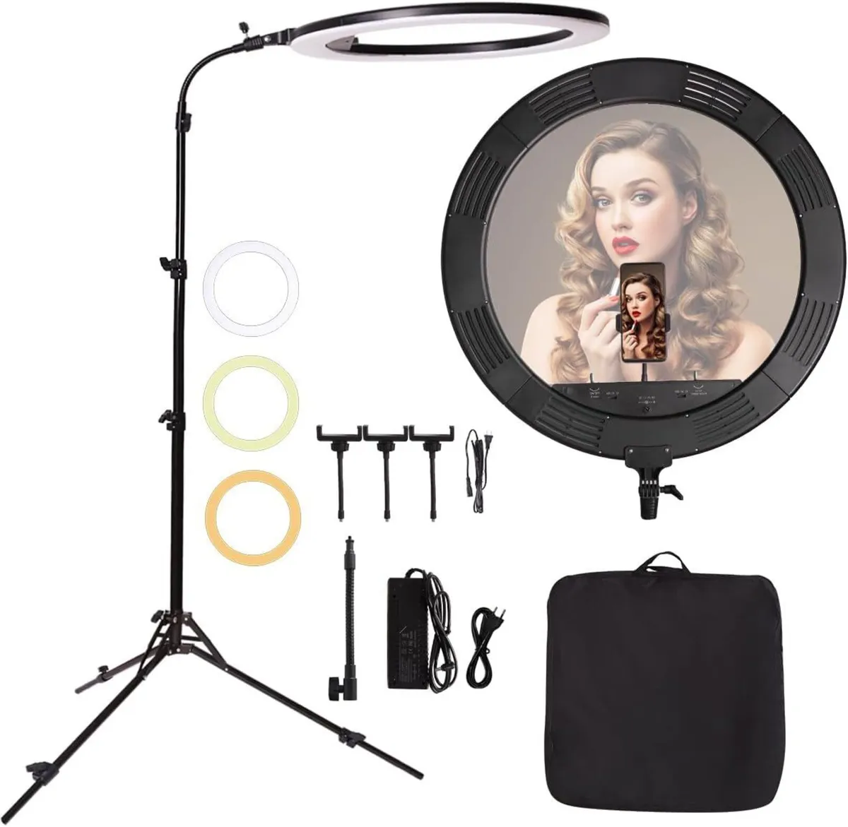 25inch Large Ring Light with Retractable Stand - Image 1