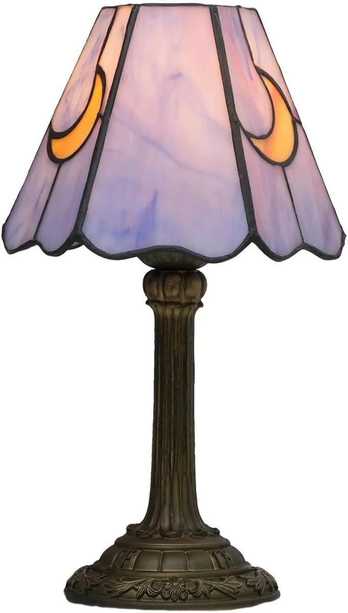 Tiffany Lamp Stained Glass Small Bedside Table - Image 1