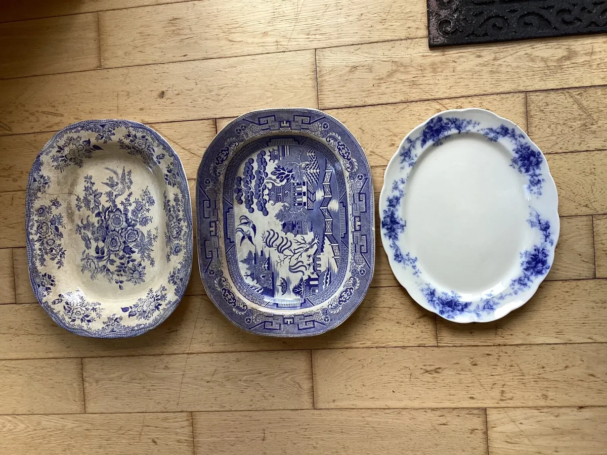 Antique Large Serving Plates - Image 1