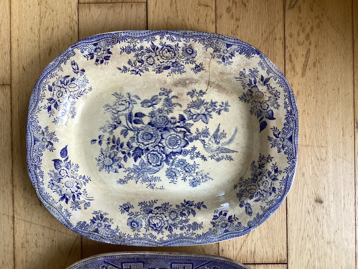 Antique Large Serving Plates - Image 2