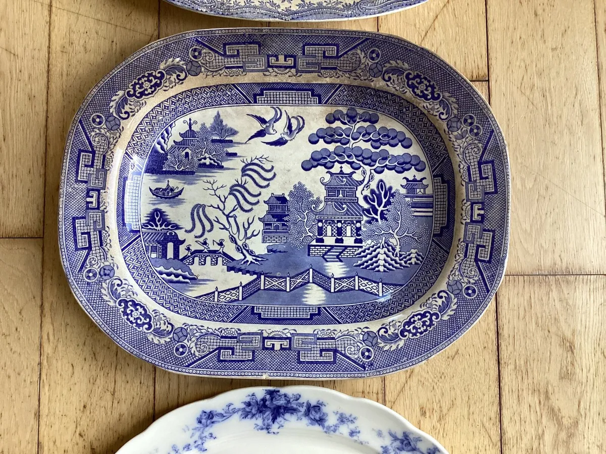 Antique Large Serving Plates - Image 3