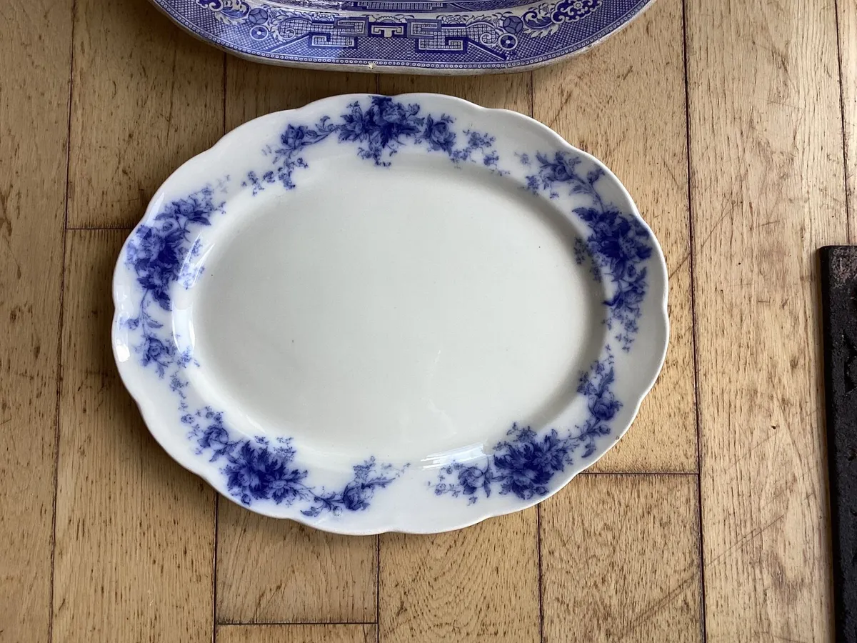 Antique Large Serving Plates - Image 4