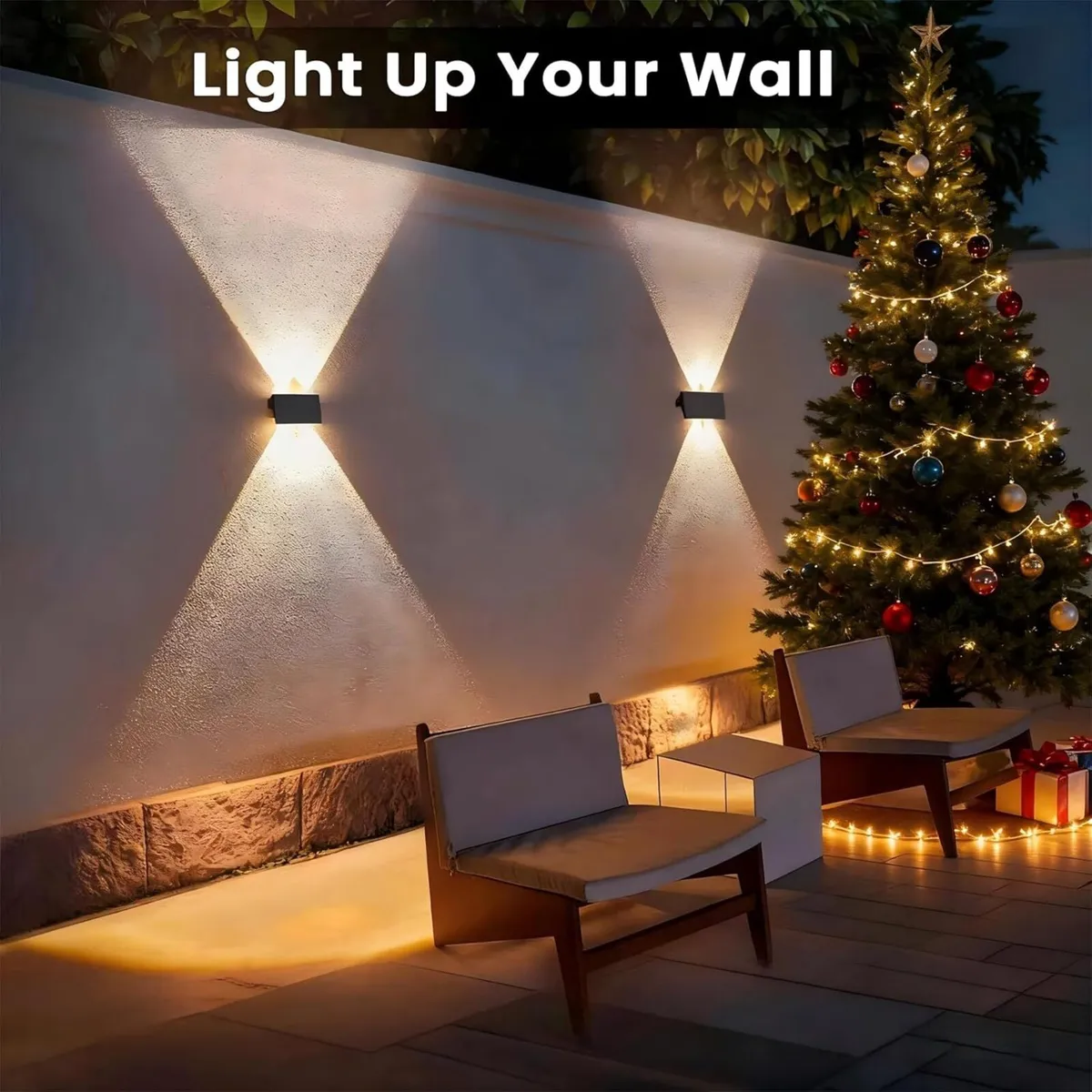 Solar Fence Lights 12 Pack Warm White Up Down - Image 3