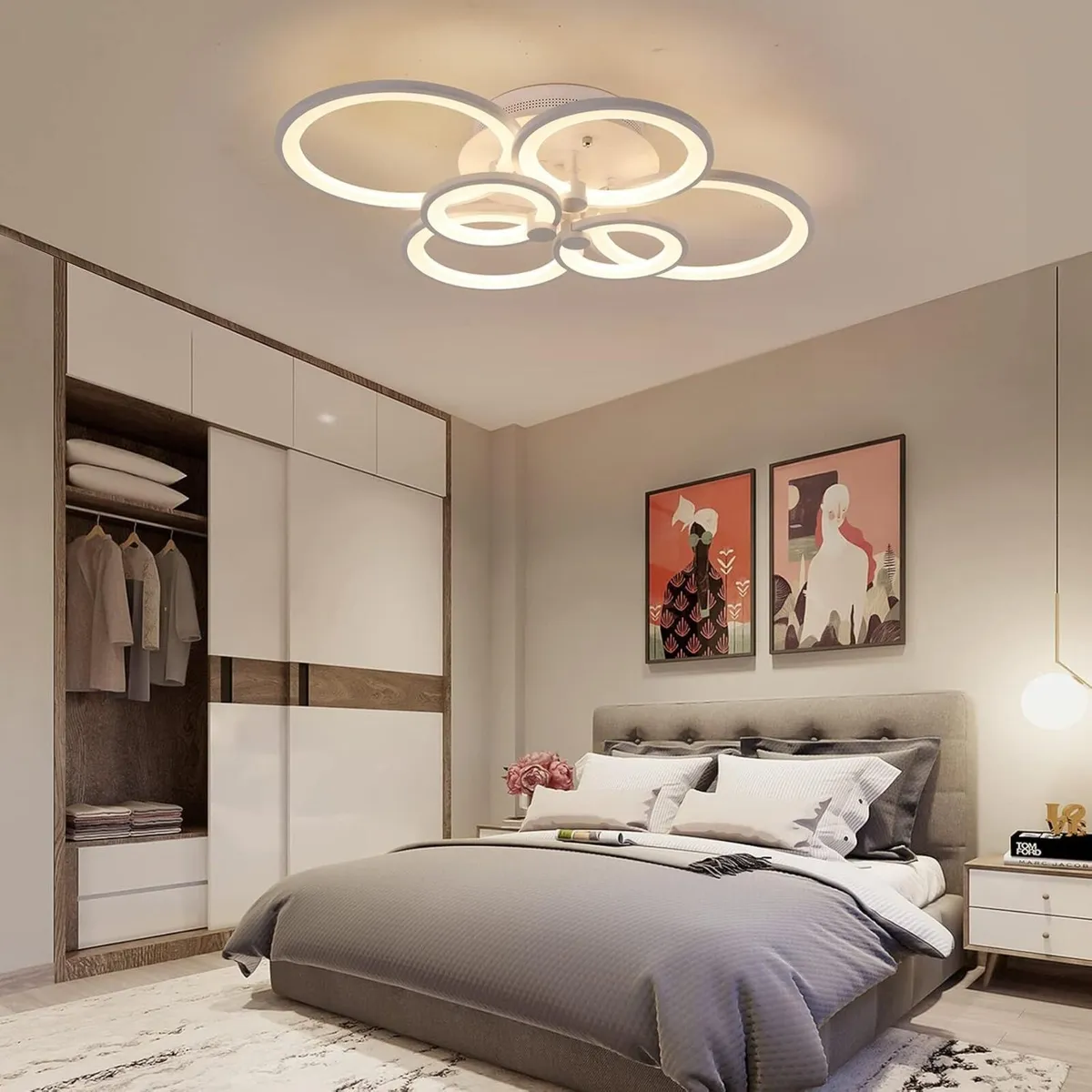 LED Ceiling Light Fixture with Remote Control 72W - Image 2