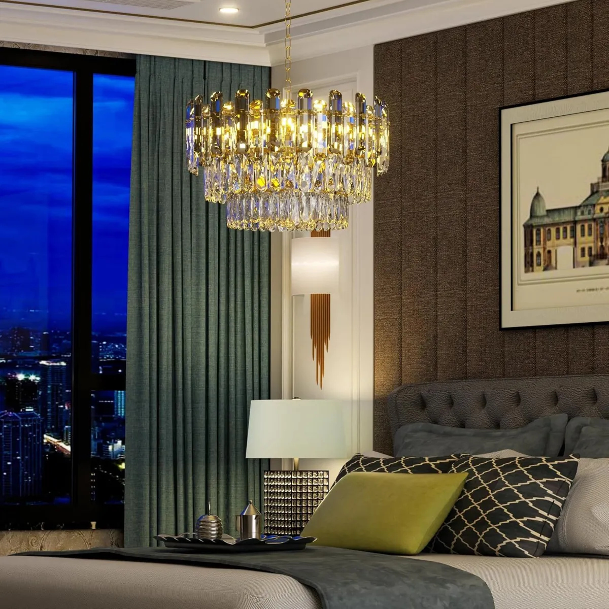 Modern Luxury Round Crystal Chandelier: 40cm - Image 3