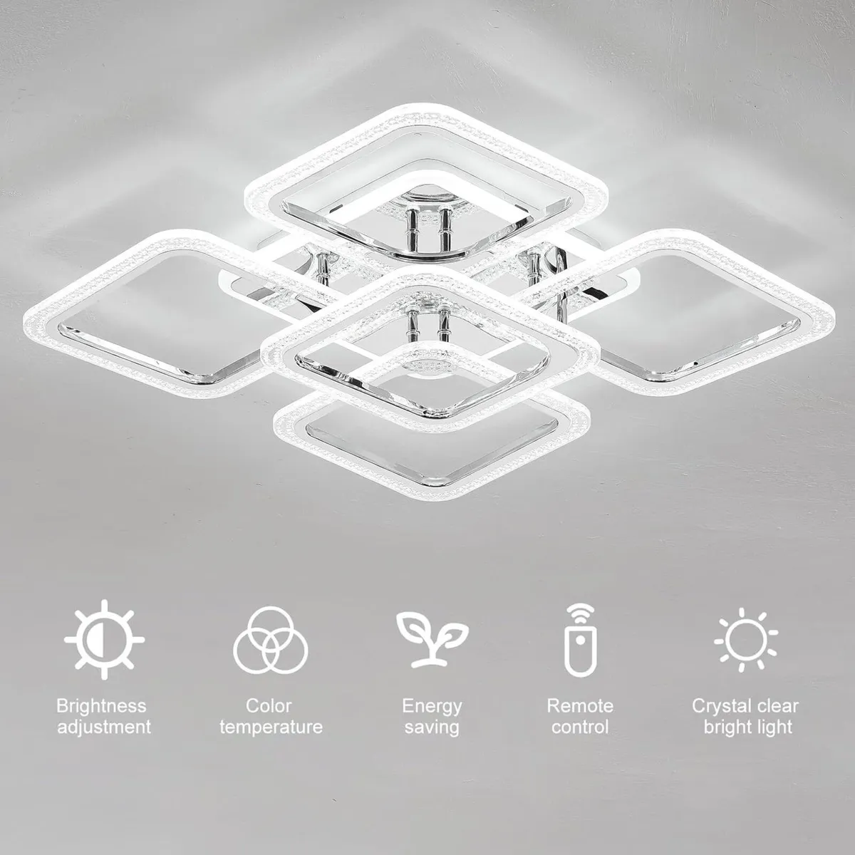 LED Ceiling Light Square Modern Flush Mount - Image 4