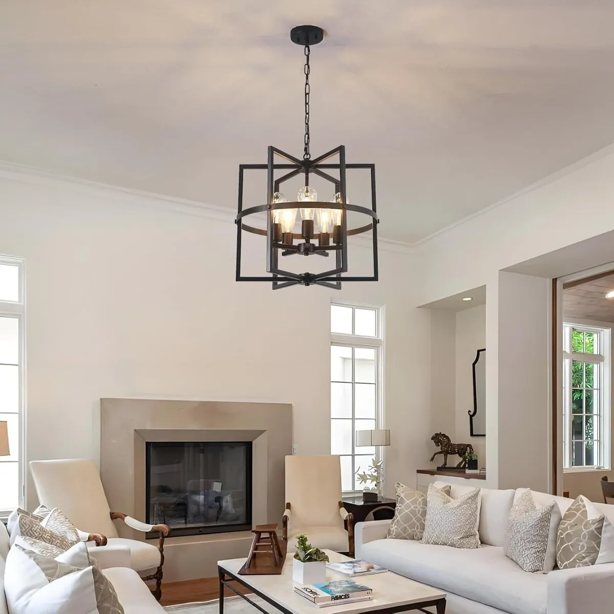 5-Lights Black Pendant Ceiling Light Industrial - Image 2